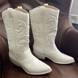 White cowboy boots